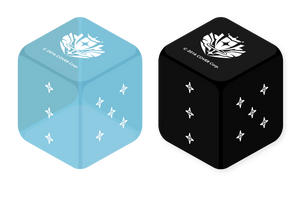 [PREORDER] hololiveOCG Dice - Light Blue & Black (2-piece set)