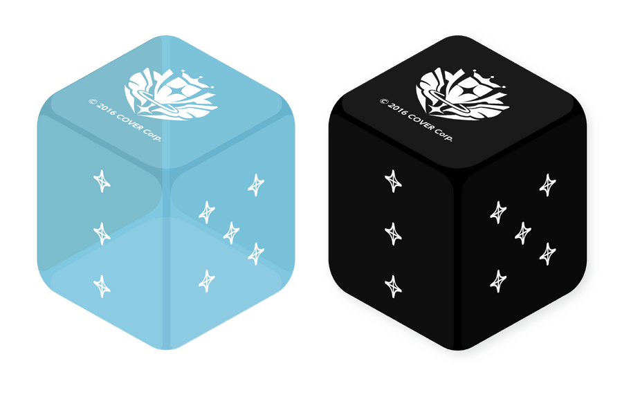 [PREORDER] hololiveOCG Dice - Light Blue & Black (2-piece set)