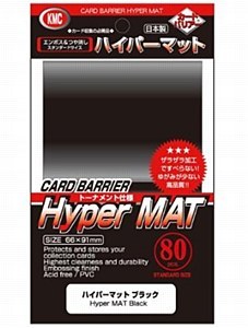 Sleeves - KMC Hyper MAT Black (80pcs)